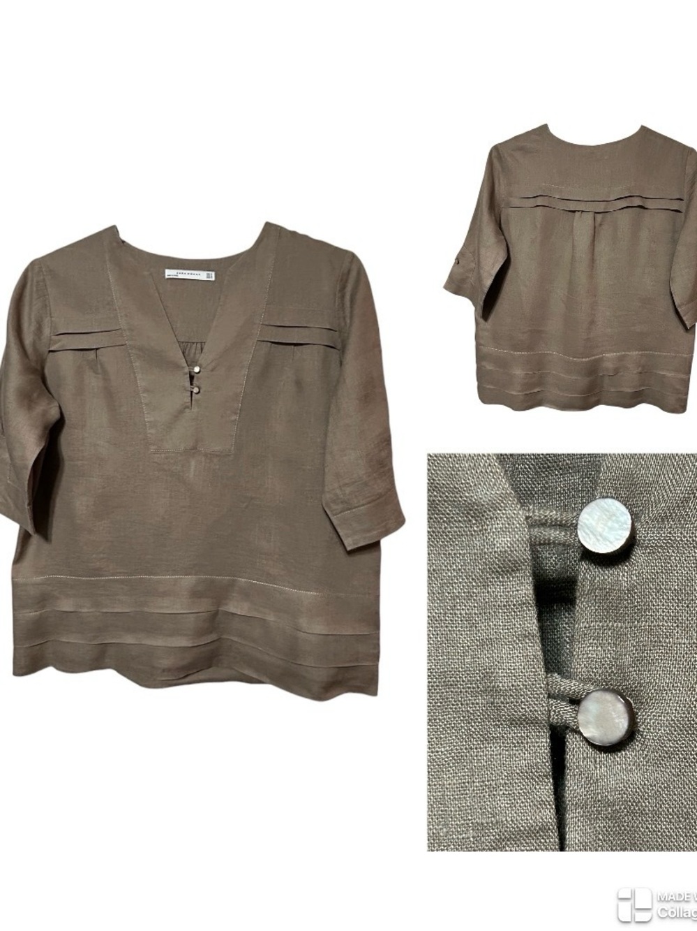 Zara Woman linen top